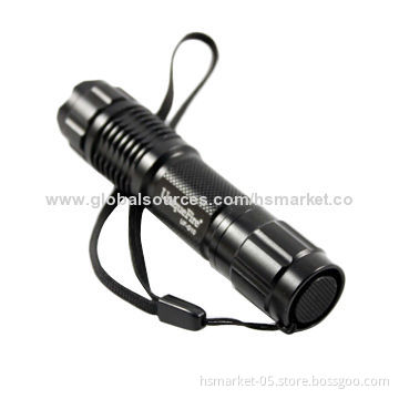 New design UV flashlight, 365-400nm, 1x AA/1x 14500 battery, 4 hours, aluminum body,tail cap switchNew